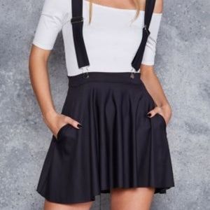 Blackmilk Matte Pocket Pinafore Skirt